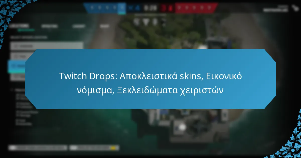 Twitch Drops: Αποκλειστικά skins, Εικονικό νόμισμα, Ξεκλειδώματα χειριστών