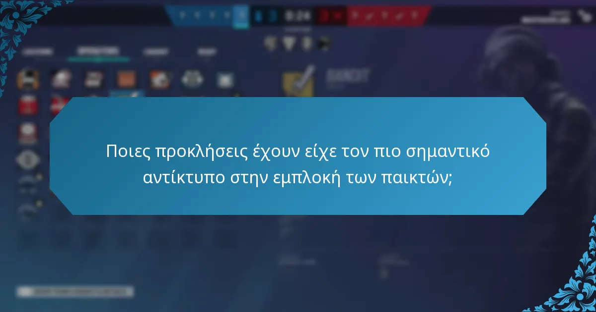 Ποιες προκλήσεις έχουν είχε τον πιο σημαντικό αντίκτυπο στην εμπλοκή των παικτών;